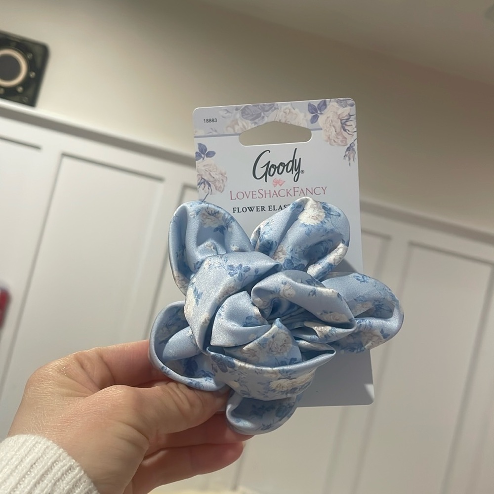 NWT - LoveShackFancy x Goody - Flower Elastic - Everblooming Rosettes - Blue